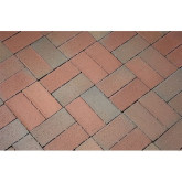 Belden Regimental Paver in Red Full-Range Color, with Chamfered Edges and Lugs, 2-1/4" H x 4" W x 8" L
